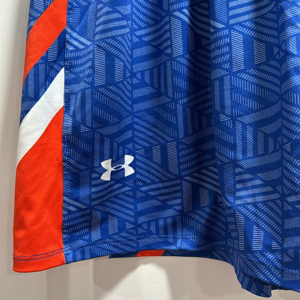 Women’s Under Armour Athletic Shorts | Blue Orange Graphic | XL - Picture 2 of 7
